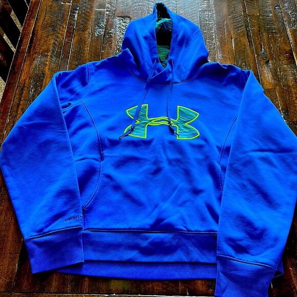 Under Armour Semi-fitted Woman's Blue Green Hoodie (248) - Picture 1 of 4